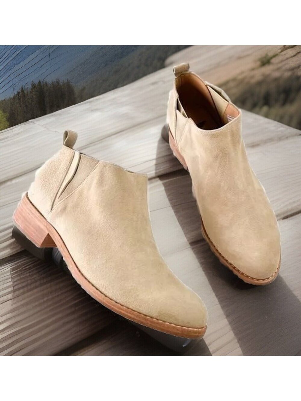 FORTRESS OF INCA Ankle Boots Womens 7 Daniela Smoke Suede Pull On Booties